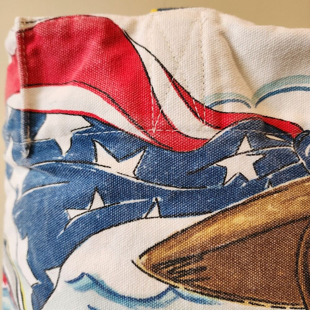 Brighton All a Chic Ahoy Yacht Needs Tote Beach American Market Canvas Bag - Picture 6 of 12